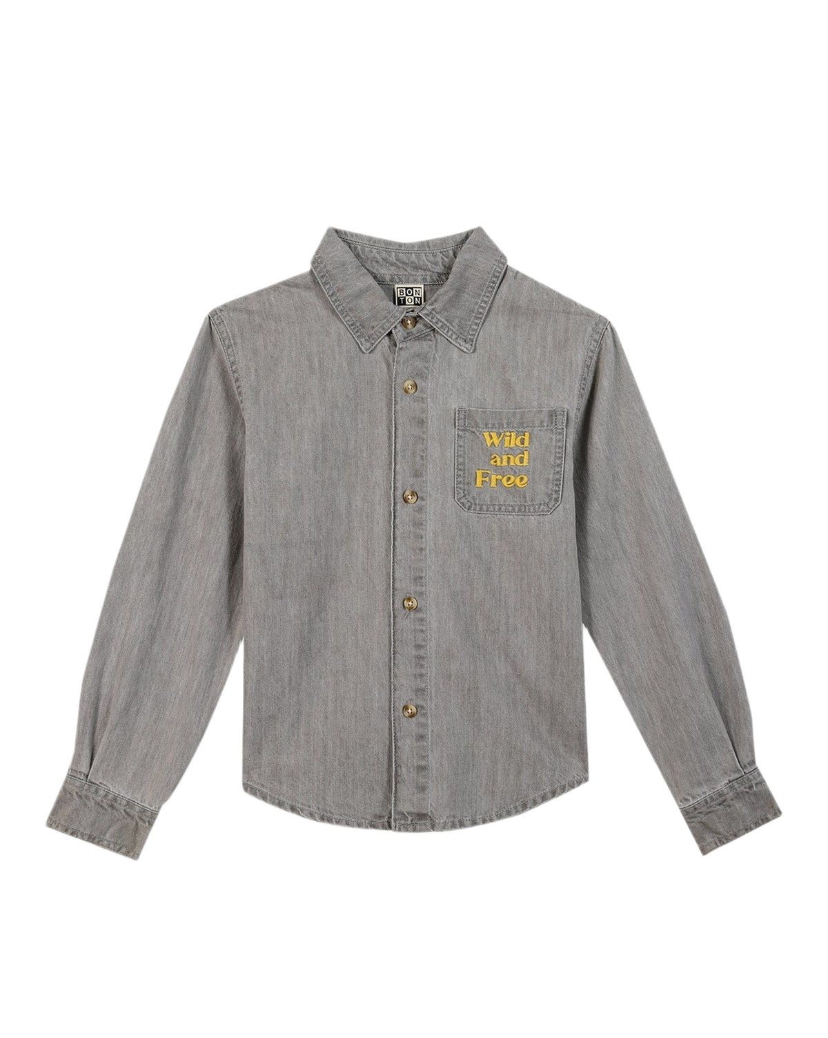 Paname cotton shirt - Grey chambray