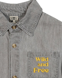 Paname cotton shirt - Grey chambray