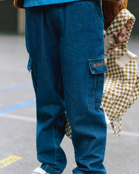 Fraggl cotton trousers - Blue chambray