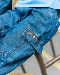 Fraggl cotton trousers - Blue chambray
