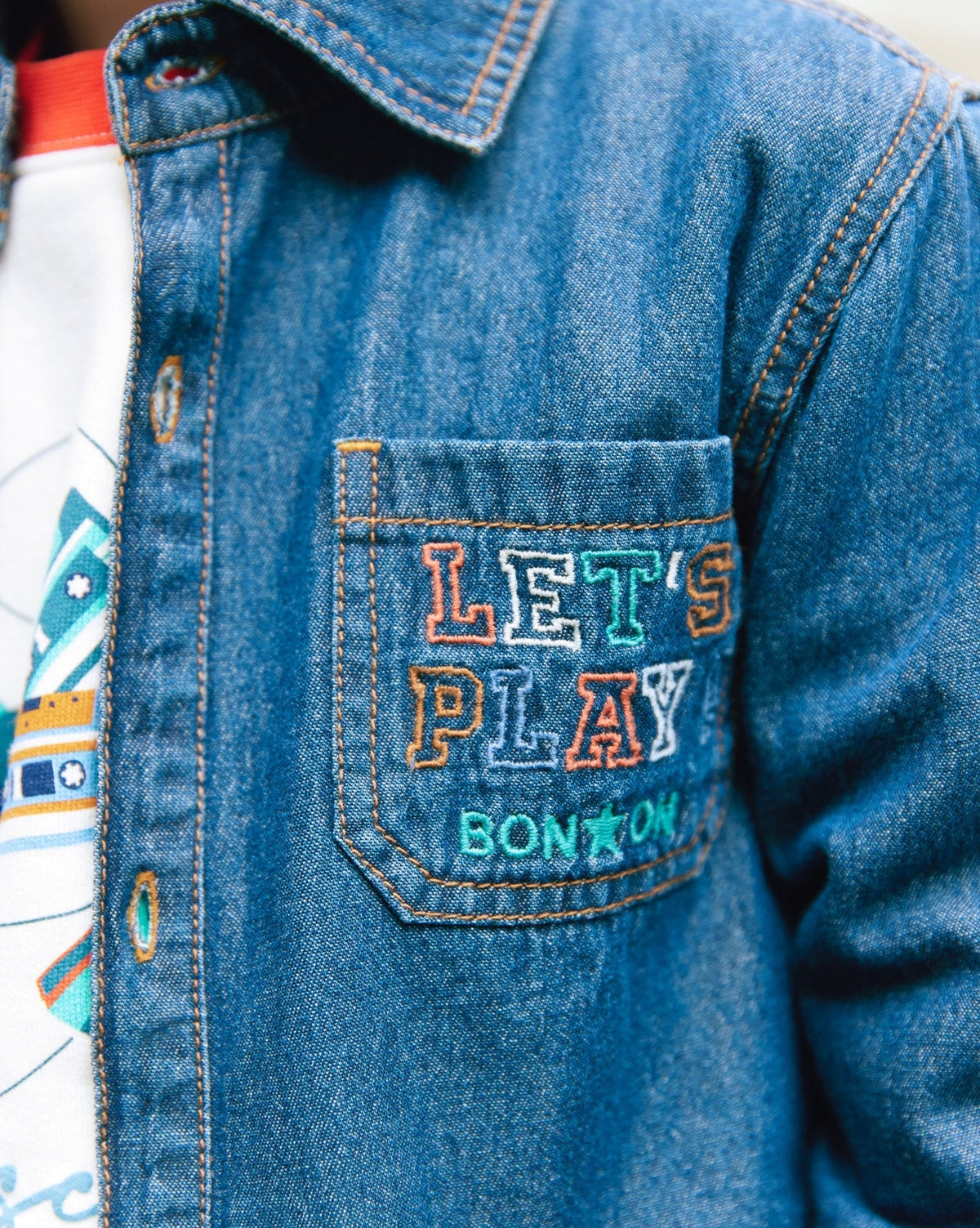 Jerry cotton shirt - Blue chambray