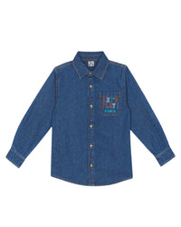 Jerry cotton shirt - Blue chambray