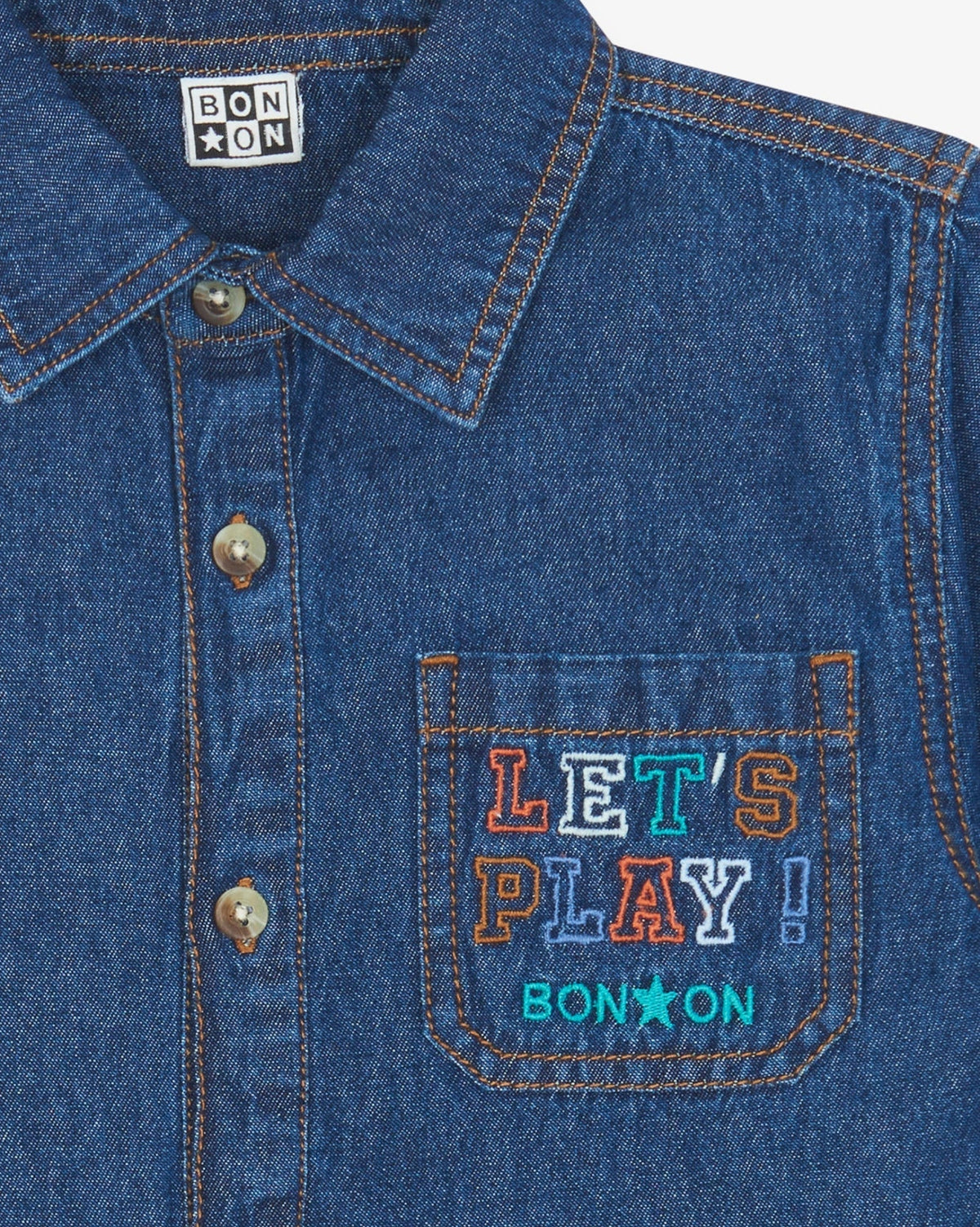 Jerry cotton shirt - Blue chambray