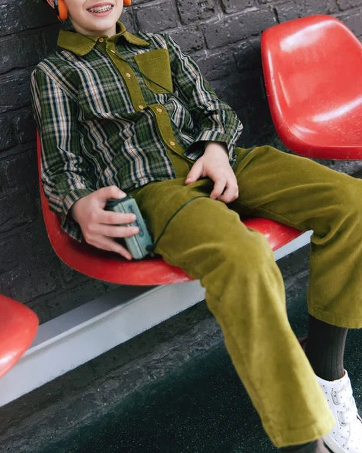 Jerry cotton shirt - Khaki checked