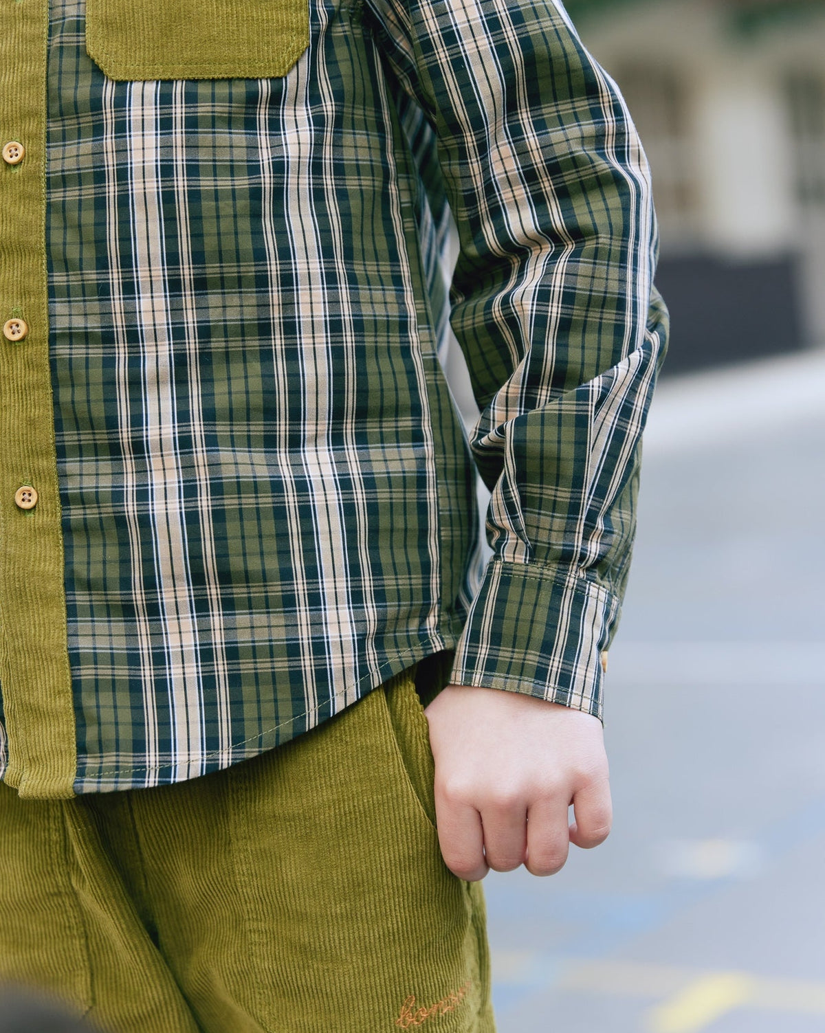 Jerry cotton shirt - Khaki checked