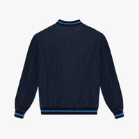 Bomber à empiècements en V et détails côtelés - Navy Blue