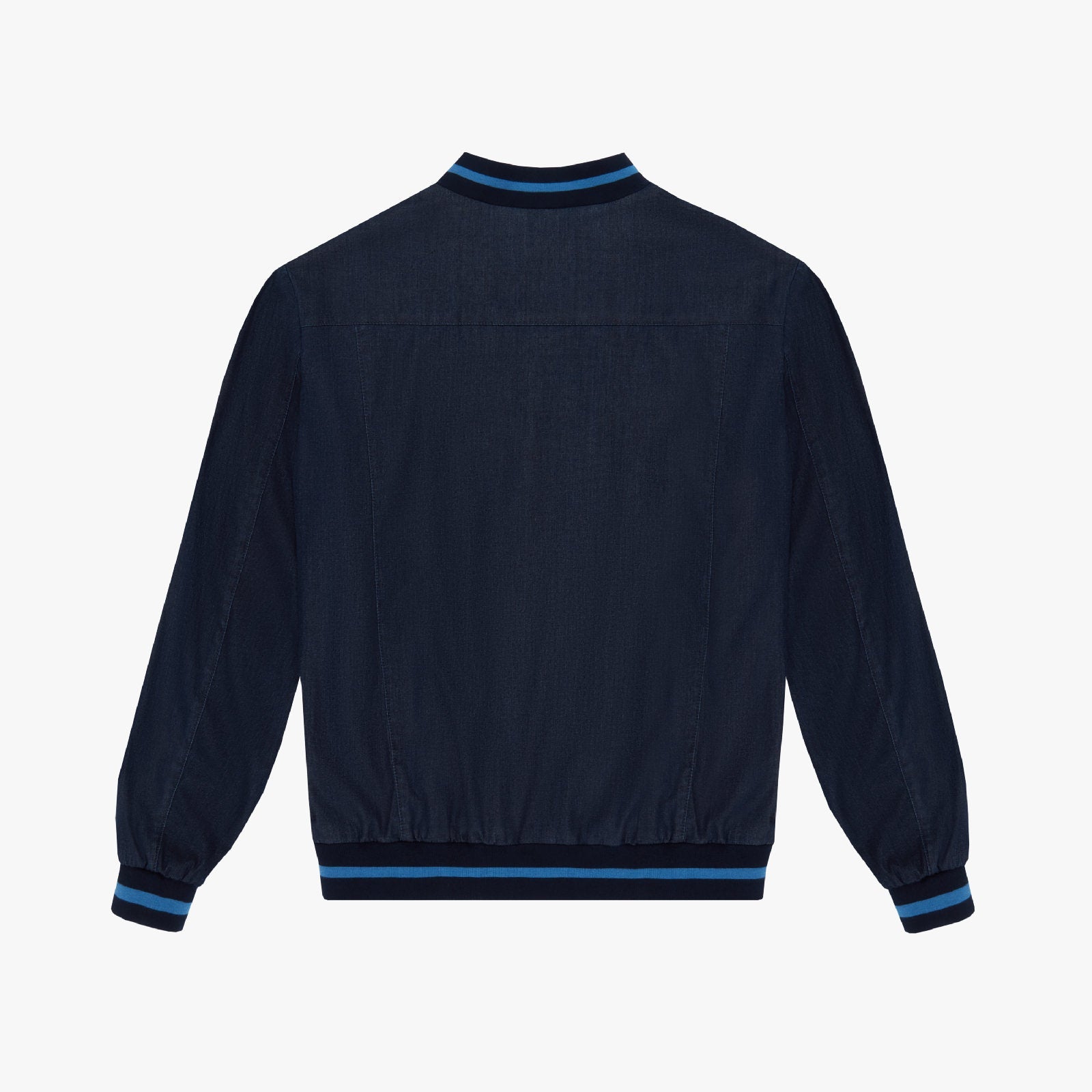 Bomber à empiècements en V et détails côtelés - Navy Blue