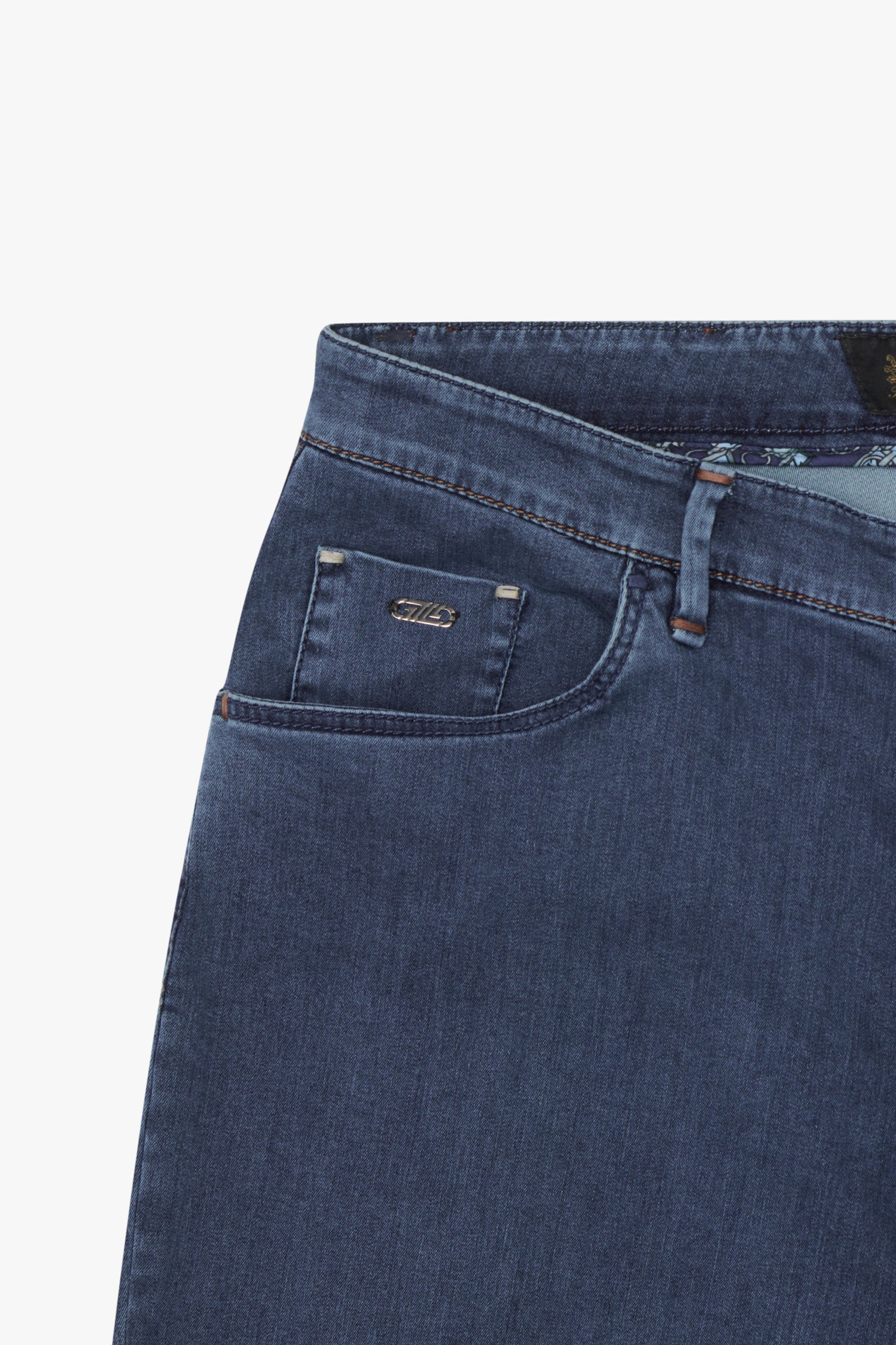 Pantalon à effet délavé en denim - Blue