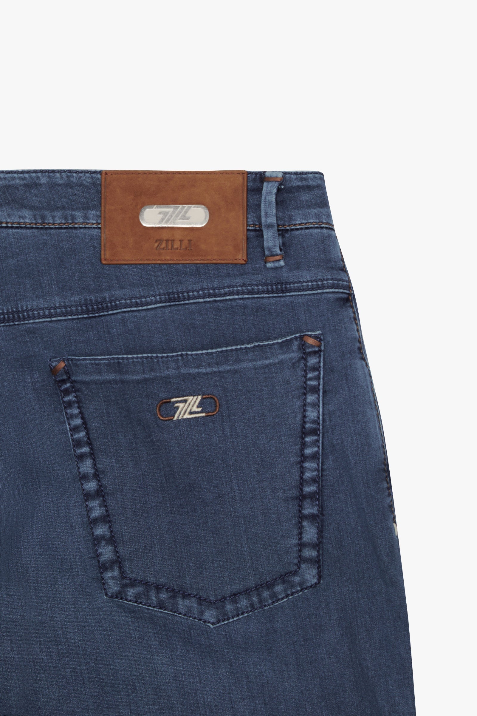 Pantalon à effet délavé en denim - Blue