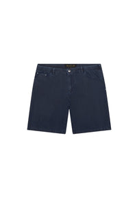 Short à surpiqûres - Bleu