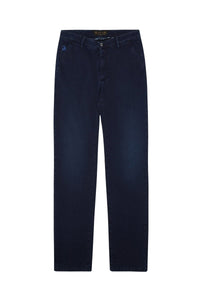 Pantalon chino délavé coupe droite - Bleu
