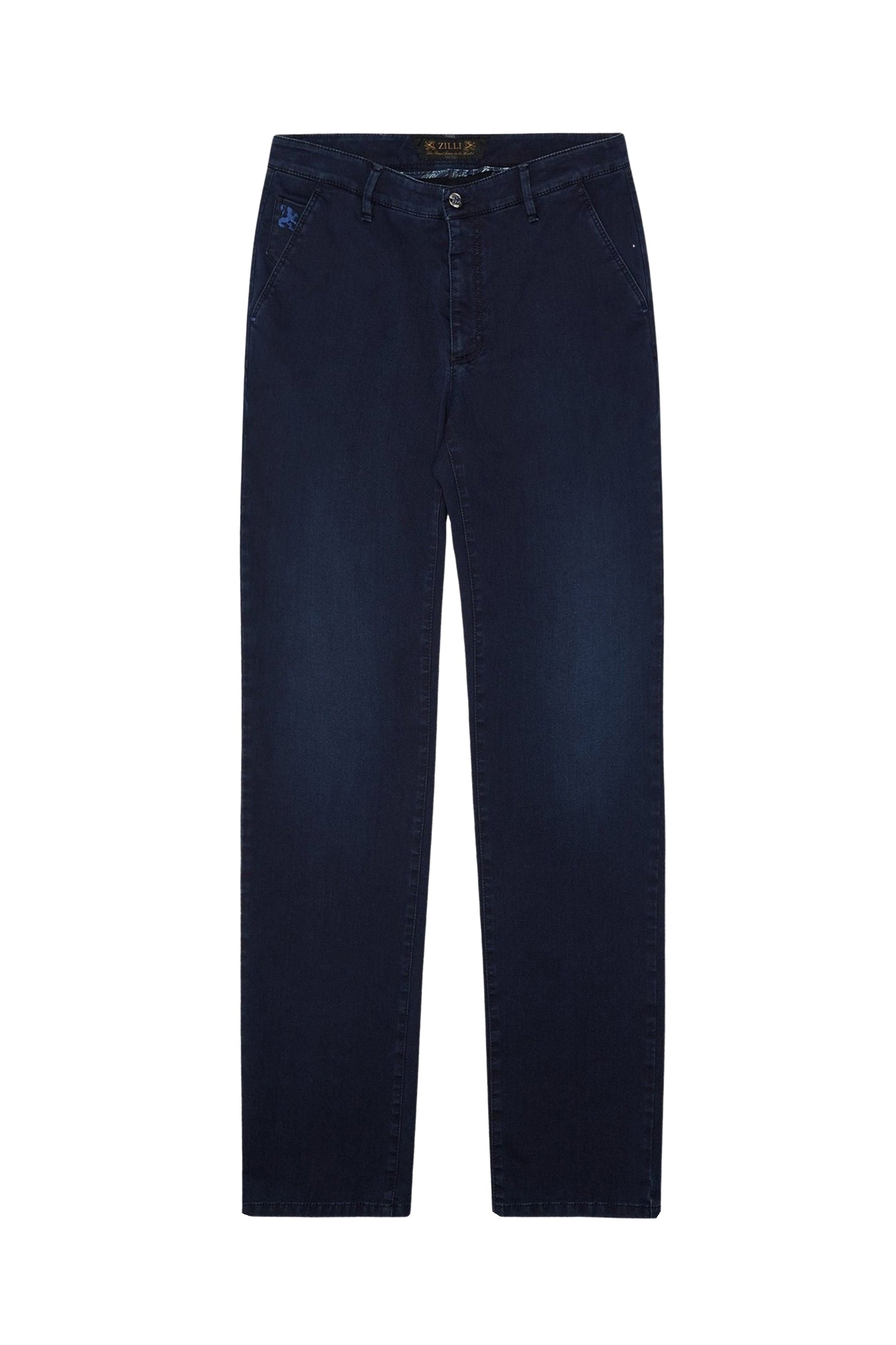 Pantalon chino délavé coupe droite - Bleu