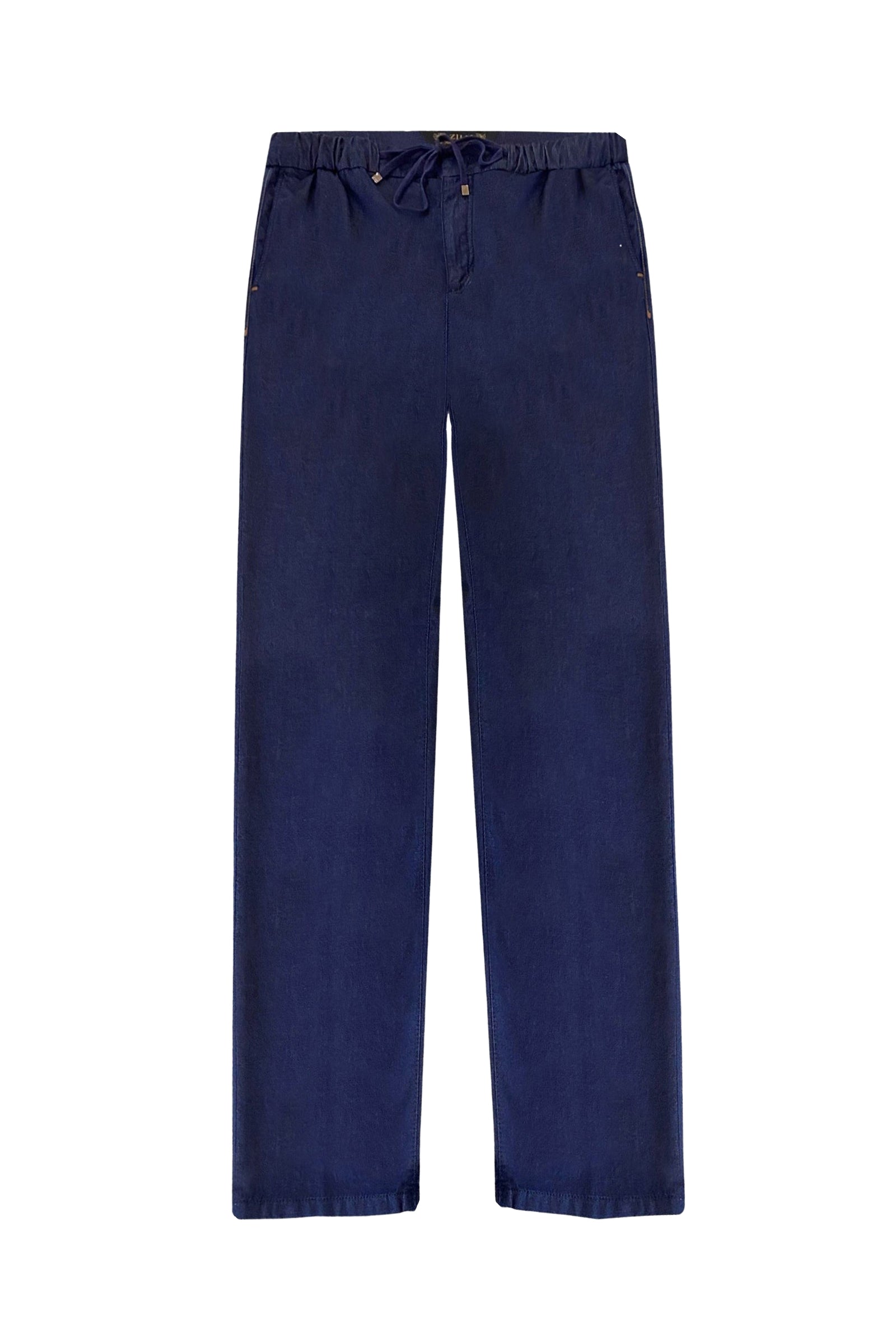 Pantalon à taille élastiquée délavé - Bleu