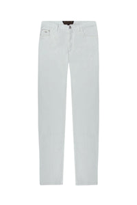 Straight leg jacquard jeans with patch - Ecru