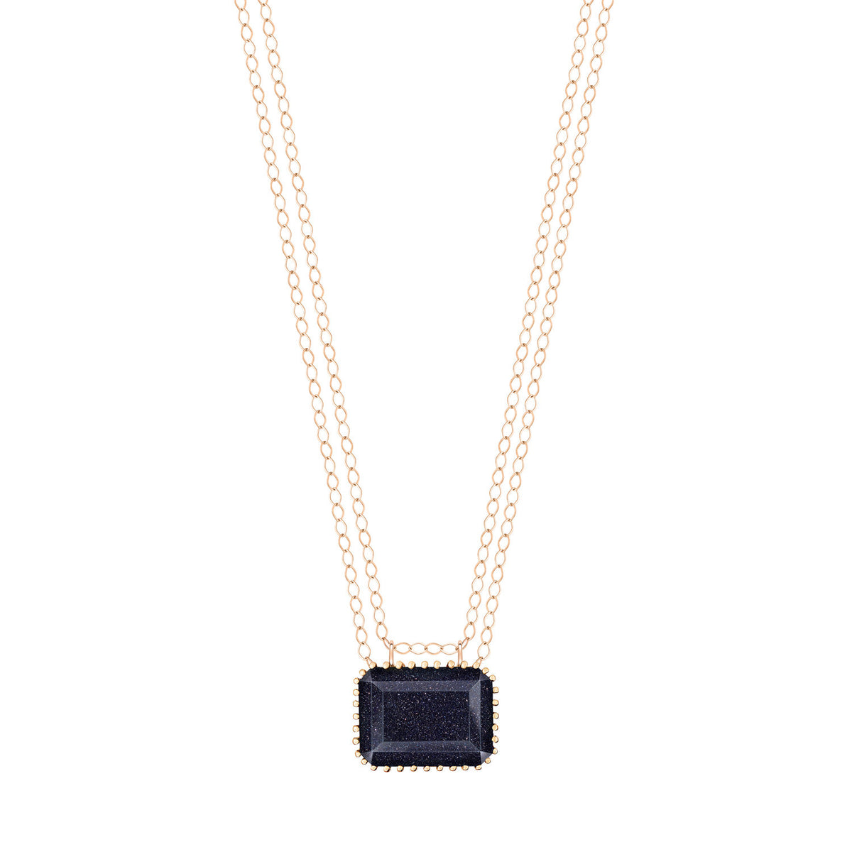 jumbo midnight blue sandstone necklace