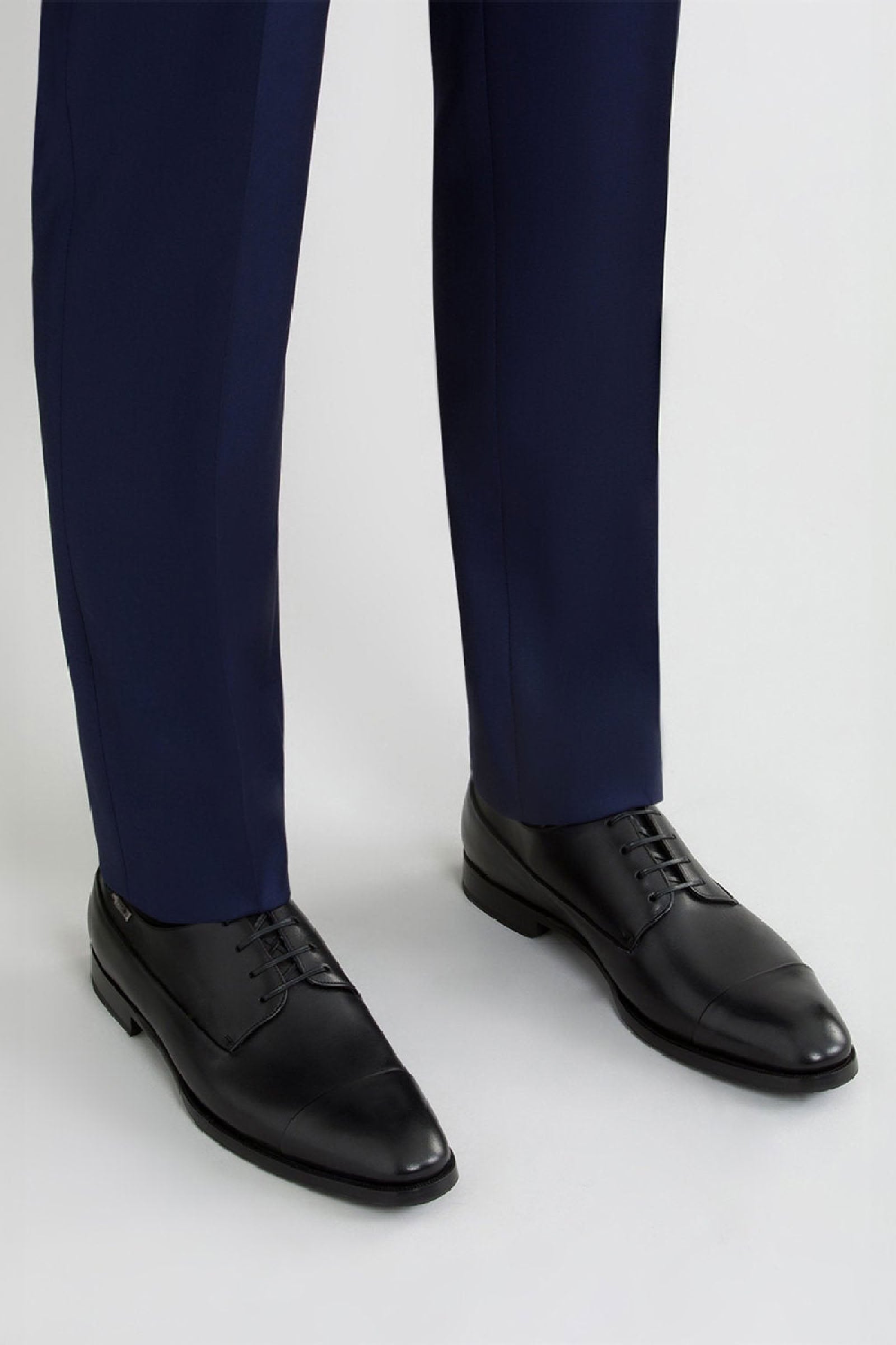 Richelieu à lacets en cuir - Noir
