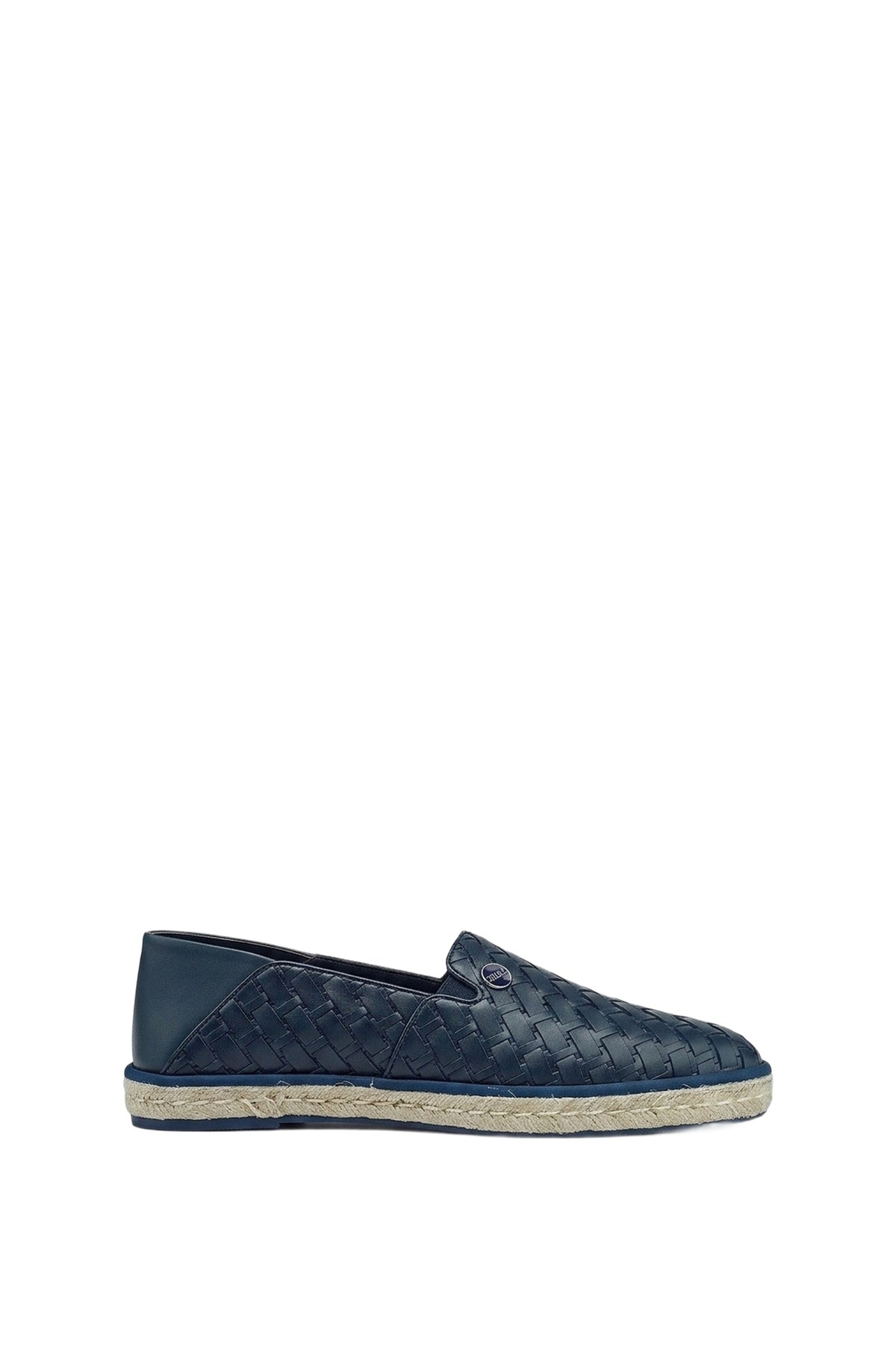 Espadrilles tressées en cuir - Dark Navy