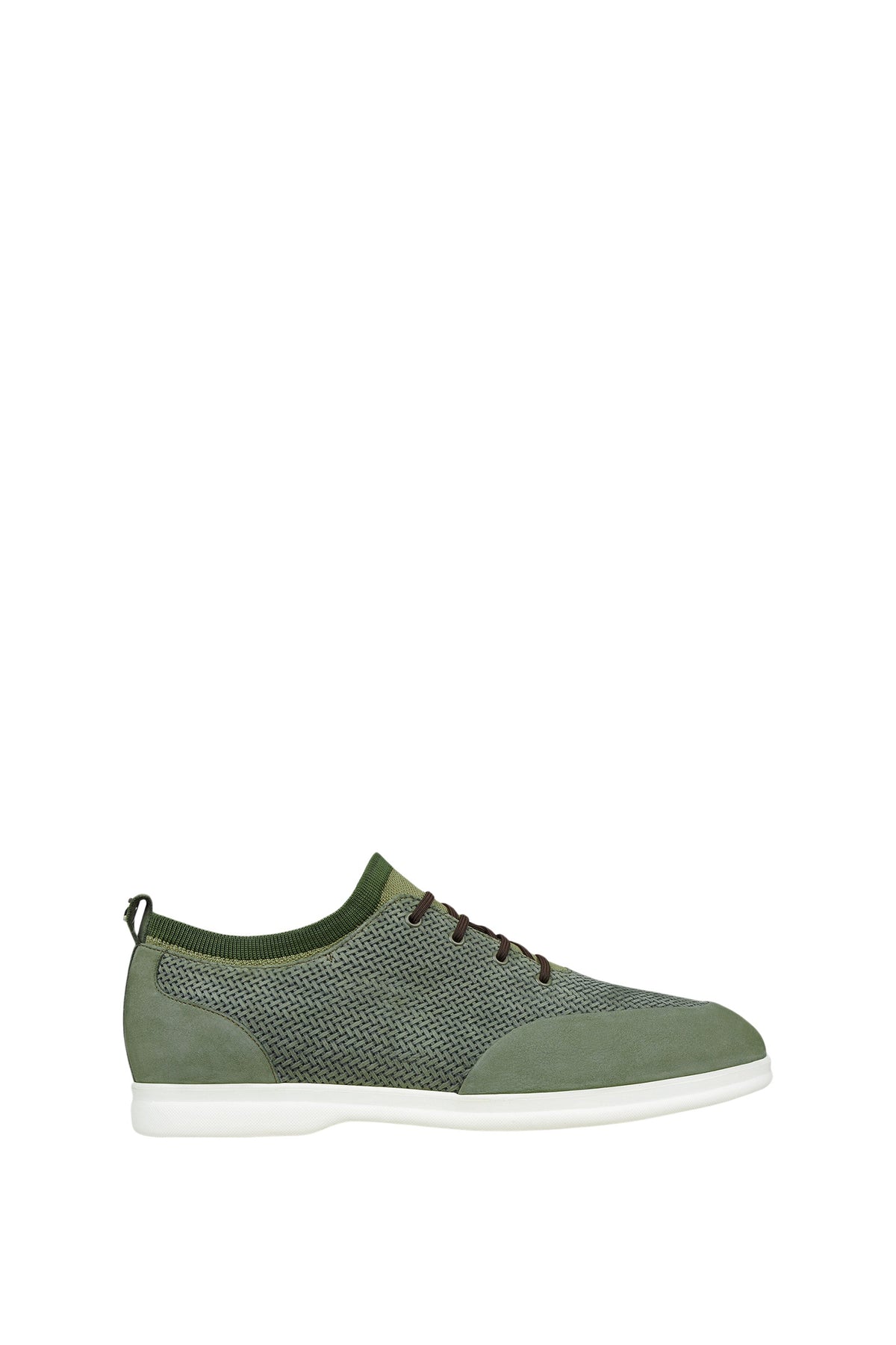 Derbies bi-matière en cuir - No color