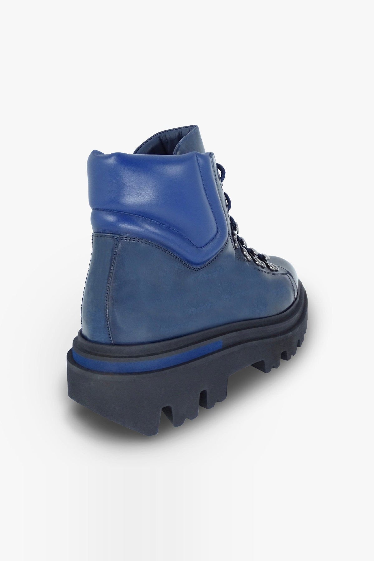Bottines à lacets en cuir - Navy Blue