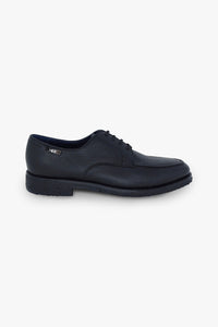 Derbies à détail métallique en cuir précieux - Noir