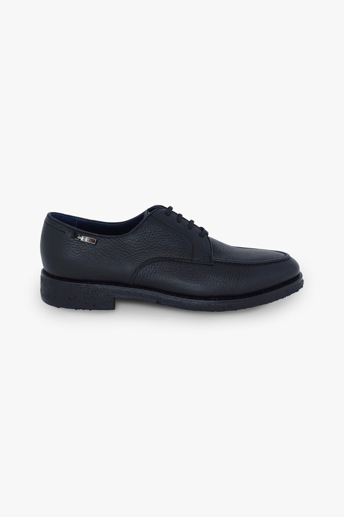 Derbies à détail métallique en cuir précieux - Noir