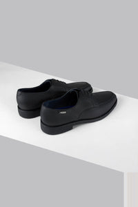 Derbies à détail métallique en cuir précieux - Noir