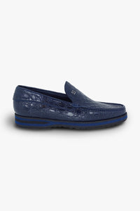 Mocassins en cuir précieux - Bleu
