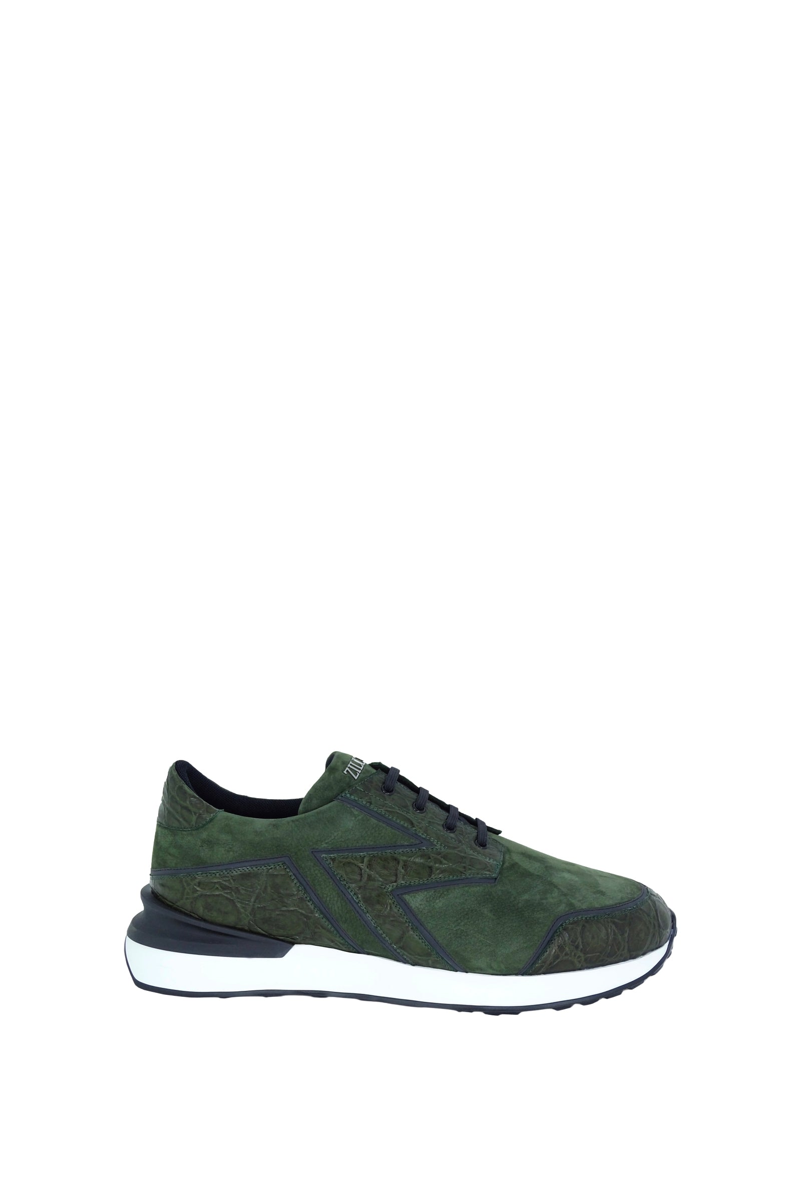 Baskets basses en cuir exotique - Vert