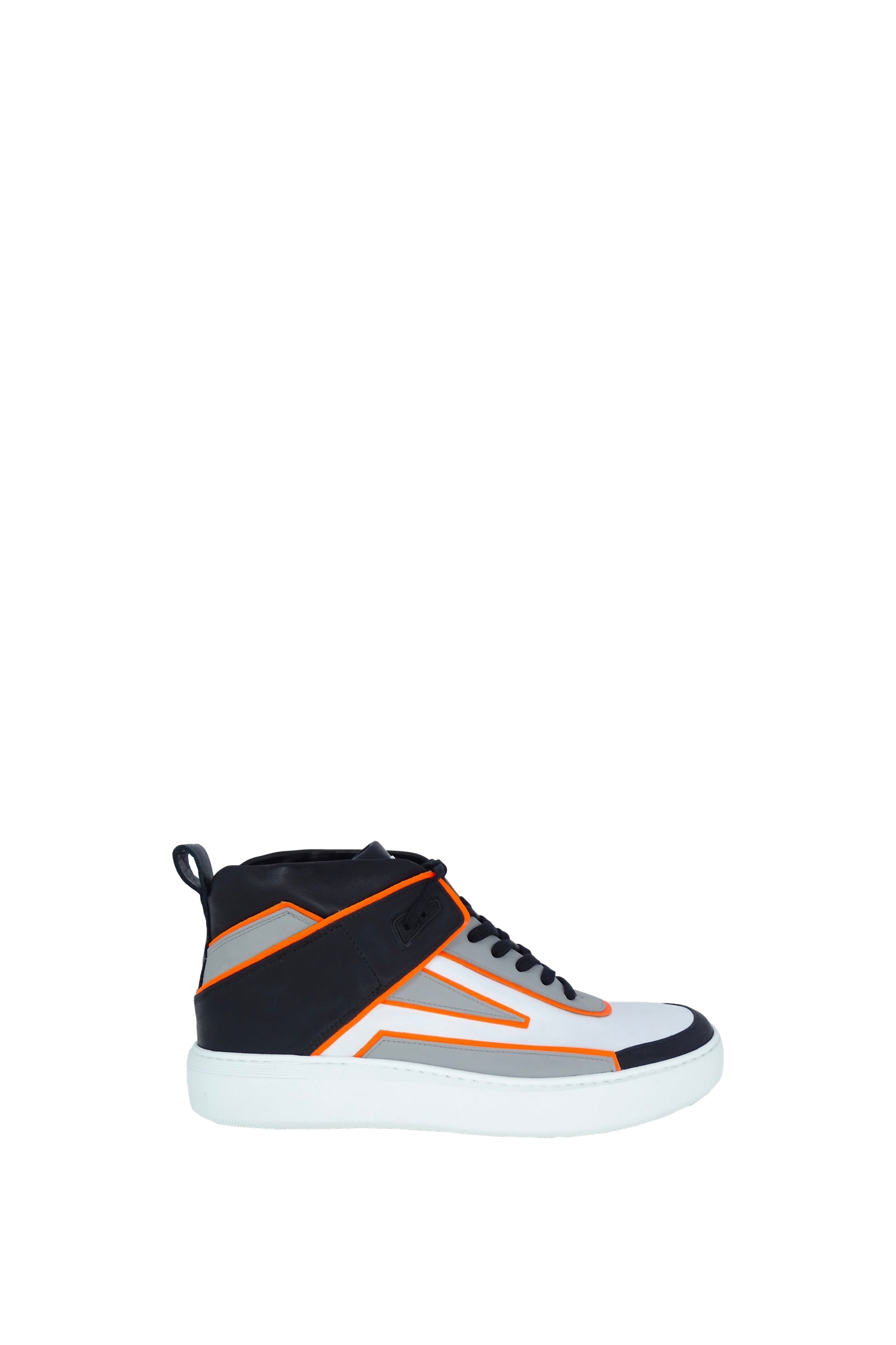 Baskets montantes à passepoil en cuir - Multicolore