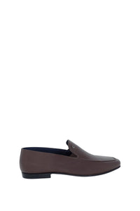 Mocassins à surpiqûres en cuir - Brown