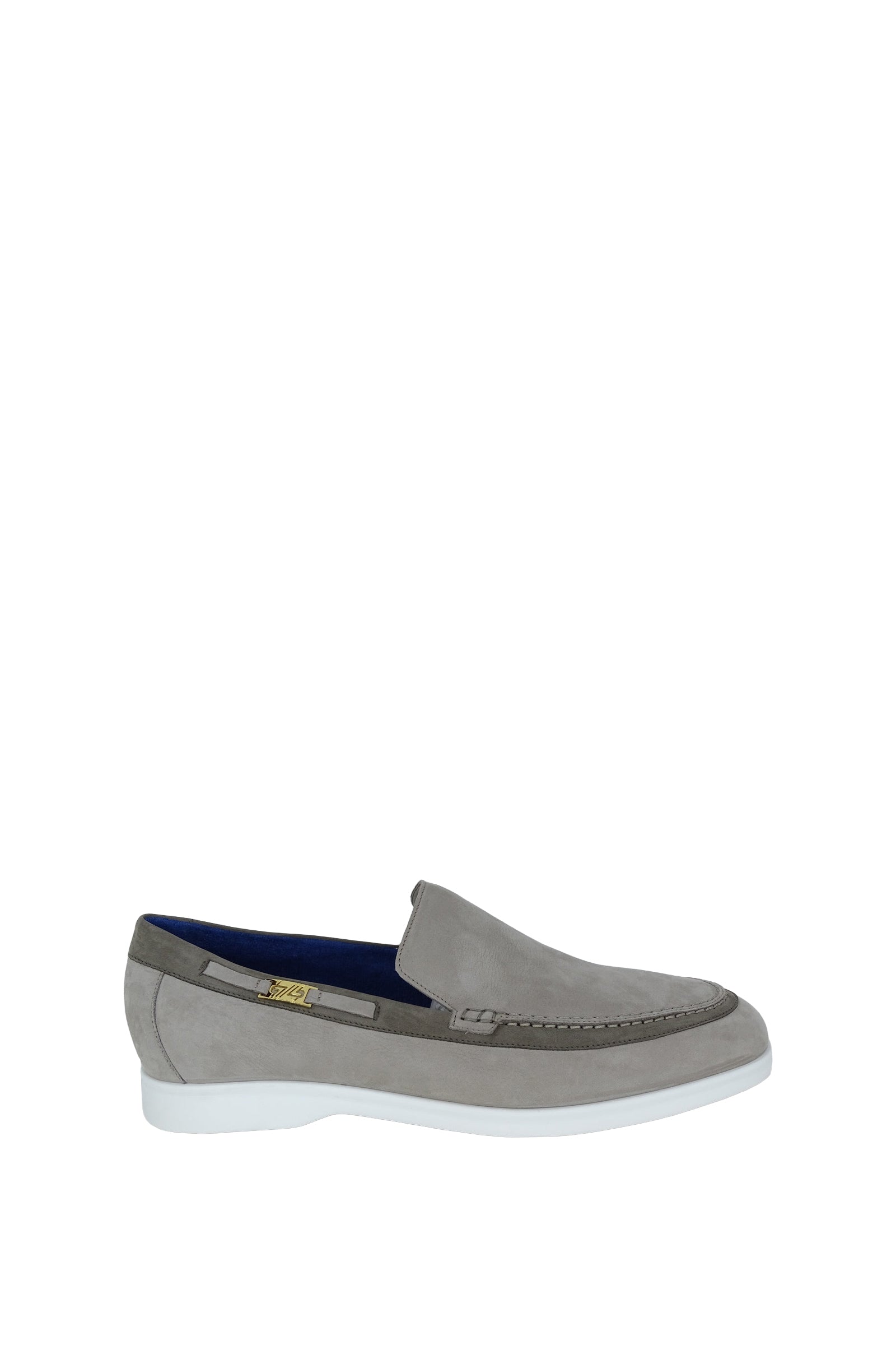 Loafers with metallic suede detail - Grey