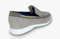 Loafers with metallic suede detail - Grey