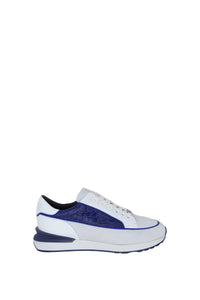 Baskets basses en cuir - Blanc & Bleu
