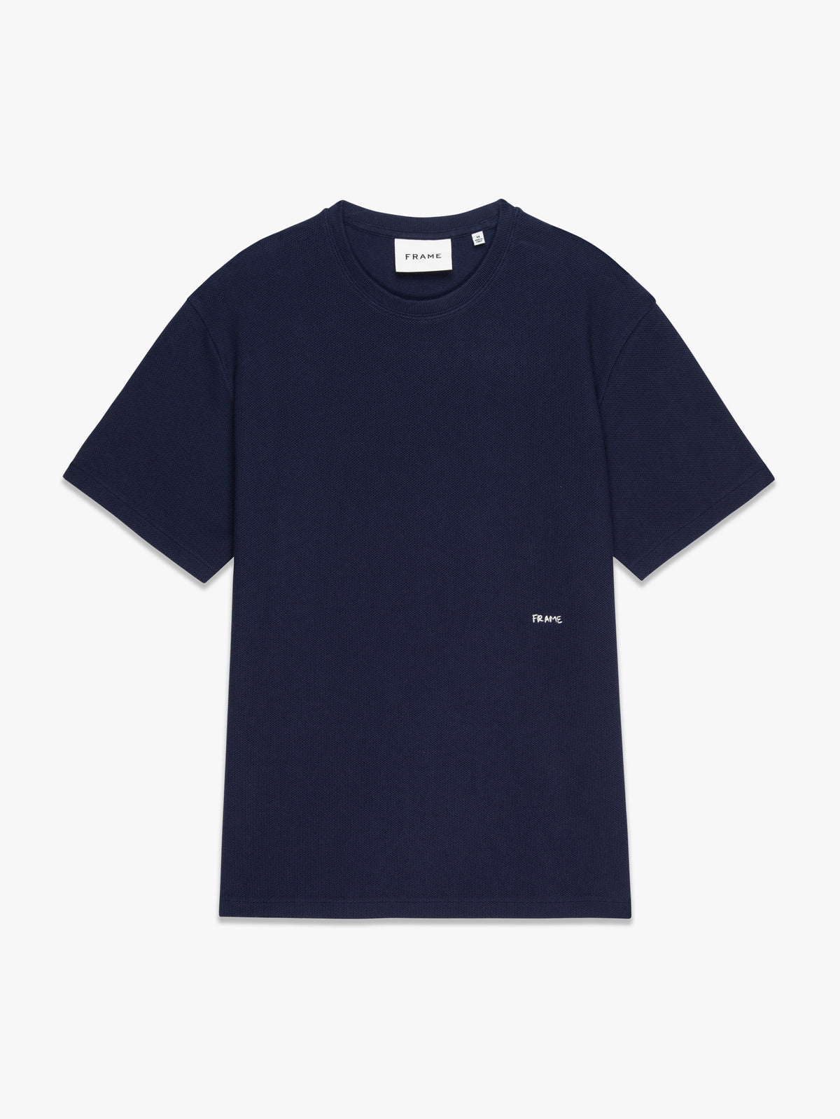 S/S JACQUARD RELAXED TEEDARK NAVY
