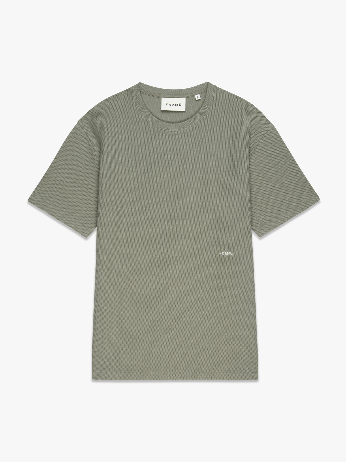 S/S JACQUARD RELAXED TEEDRY SAGE
