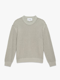 COTTON BLEND CREWNECK SWEATERMINERAL GREY