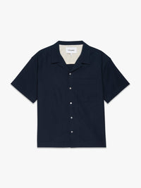 SHORT SLEEVE CAMP COLLAR SHIRTDARK NAVY