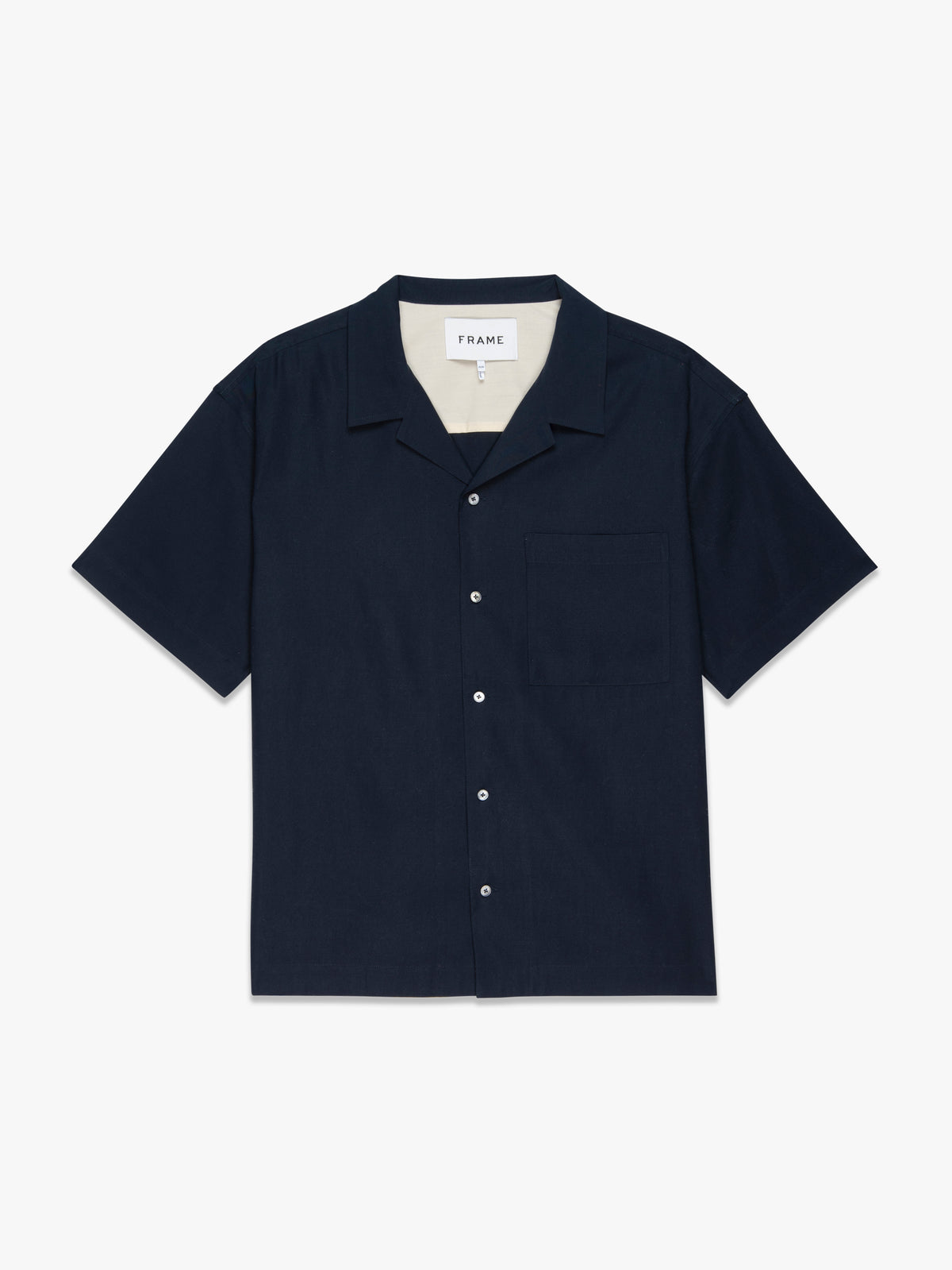 SHORT SLEEVE CAMP COLLAR SHIRTDARK NAVY