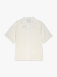 SHORT SLEEVE CAMP COLLAR SHIRTOFF WHITE