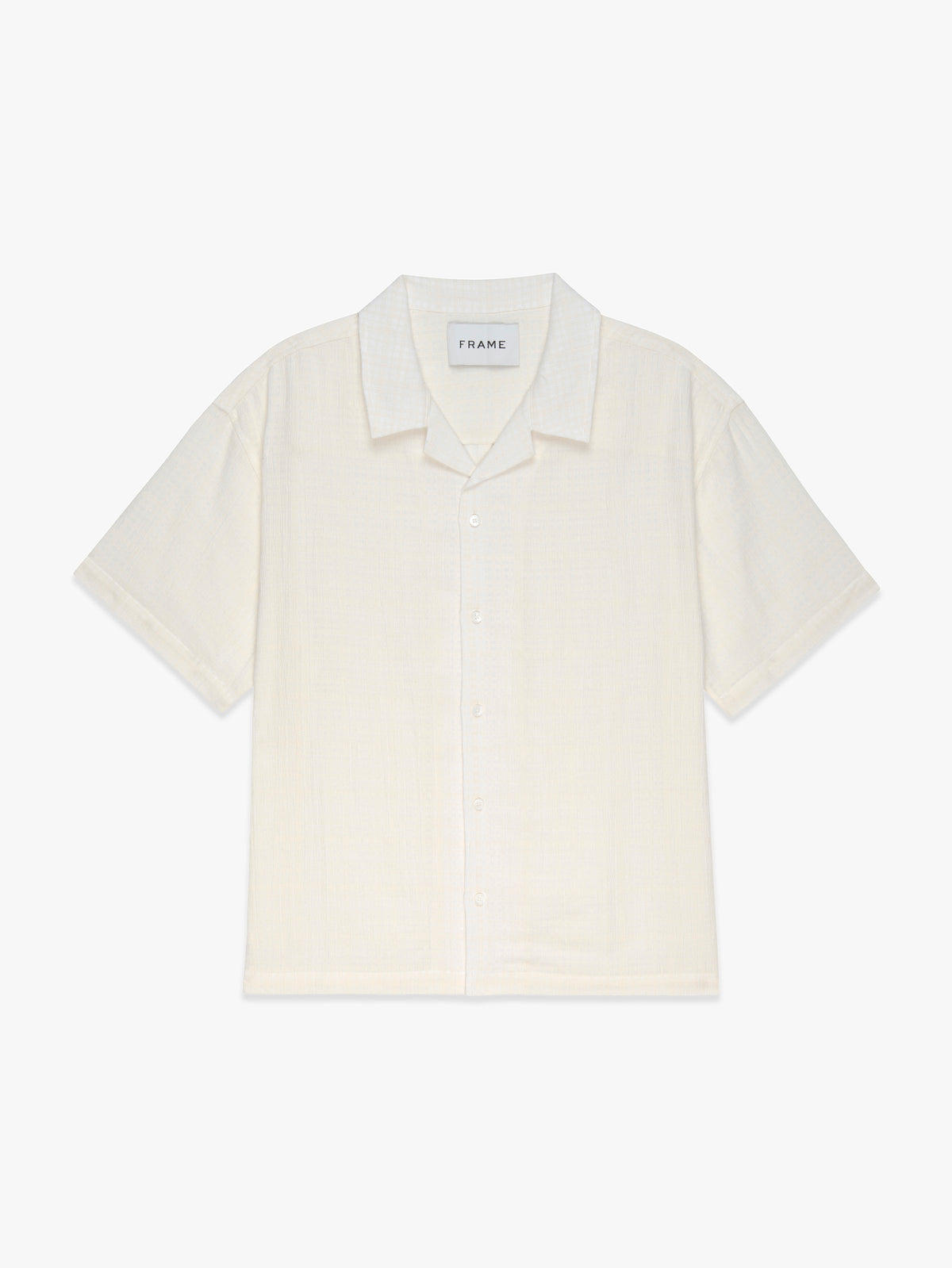 SHORT SLEEVE CAMP COLLAR SHIRTOFF WHITE