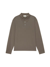 LIGHT PIQUE L/S POLOSMOKY MOCHA