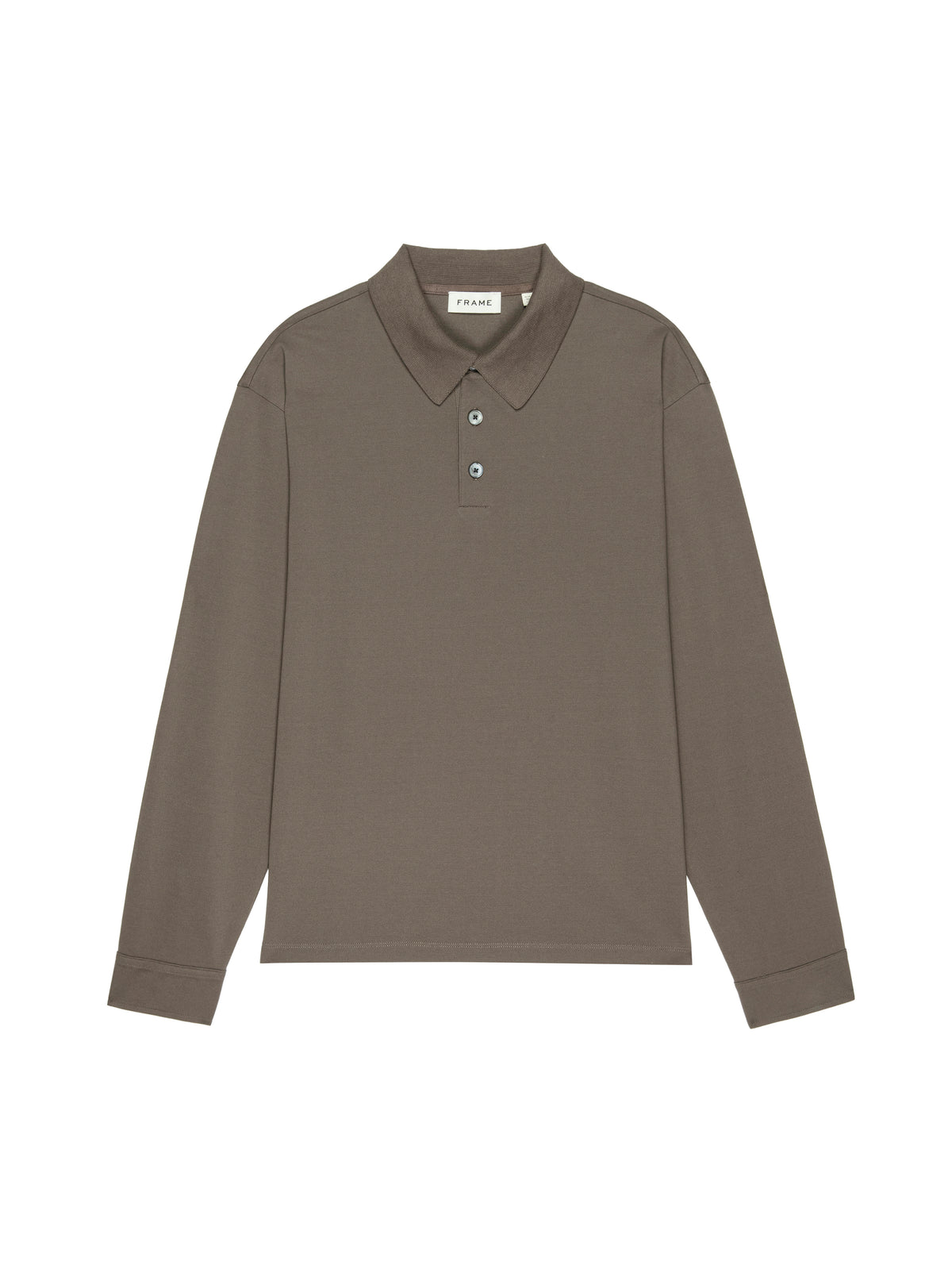 LIGHT PIQUE L/S POLOSMOKY MOCHA