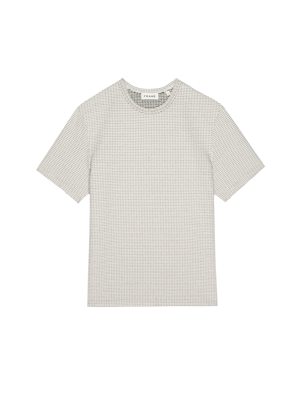 JACQUARD STRIPE TEEWHITE/NAVY