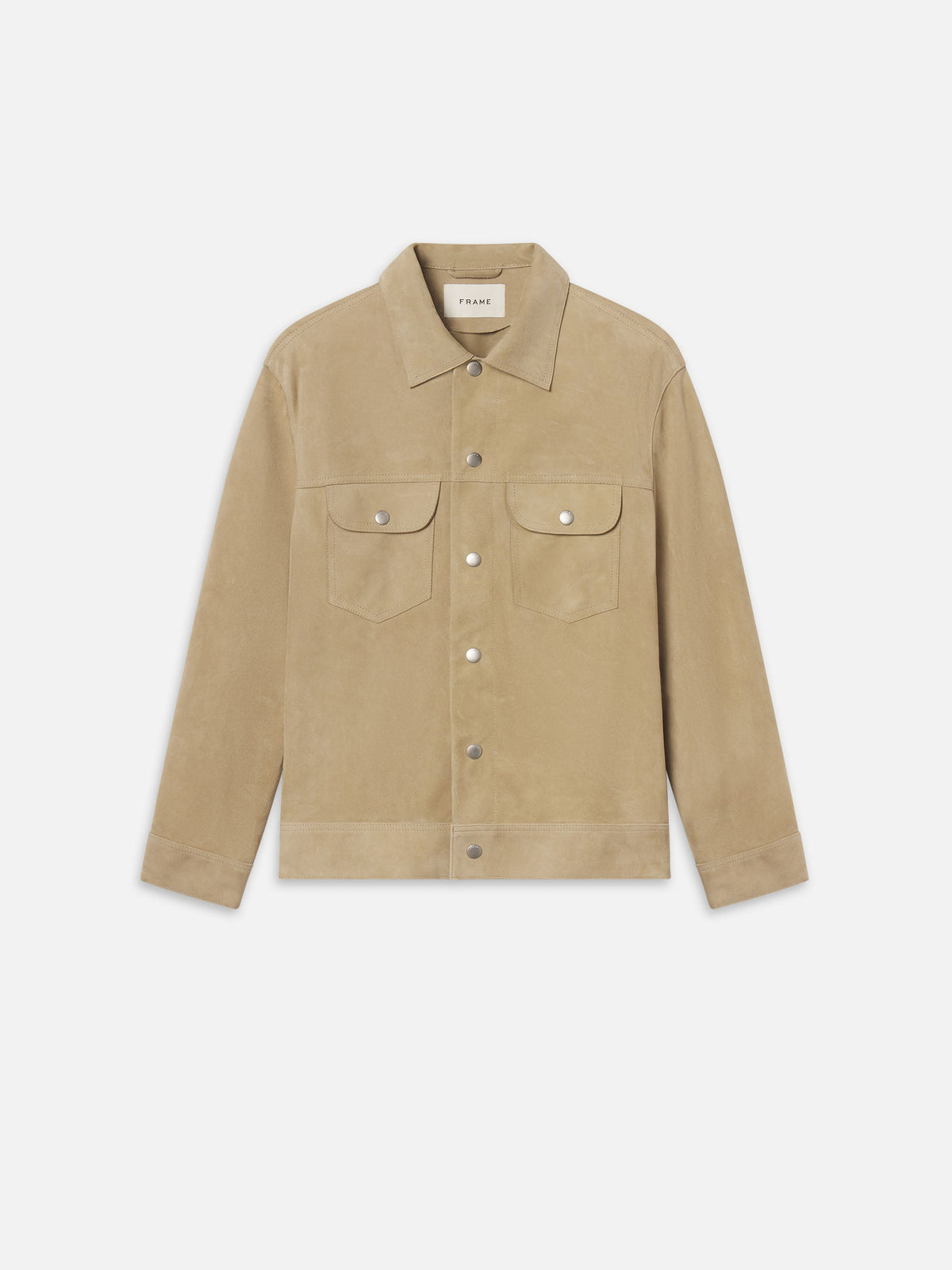 SUEDE TRUCKER JACKETOXFORD BEIGE