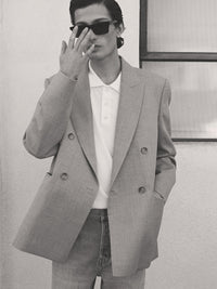 DOUBLE BREASTED BLAZERVINTAGE KHAKI