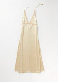 Robe longue Meadow à bordures - Champagne