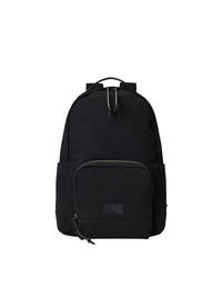 Sac à dos en toile bordé de cuir - Black & Black