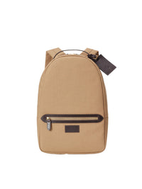 Sac à dos en toile et finition en cuir - Tan & Brown