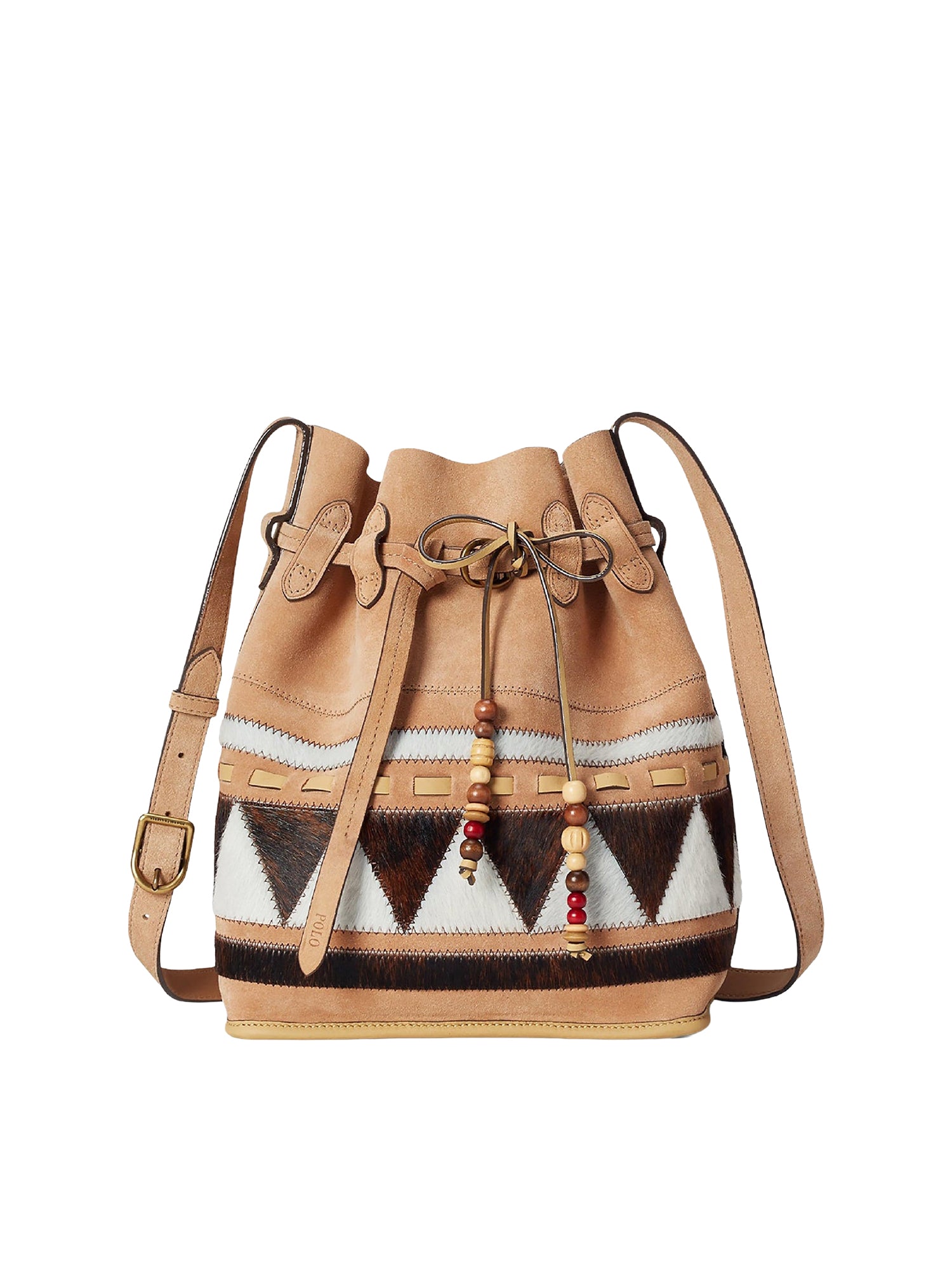 Sac seau Bellport à motif géométrique en cuir - Brown & Multicolore