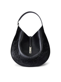 Grand sac Shoulder Polo ID en cuir - Black